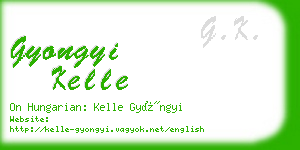 gyongyi kelle business card